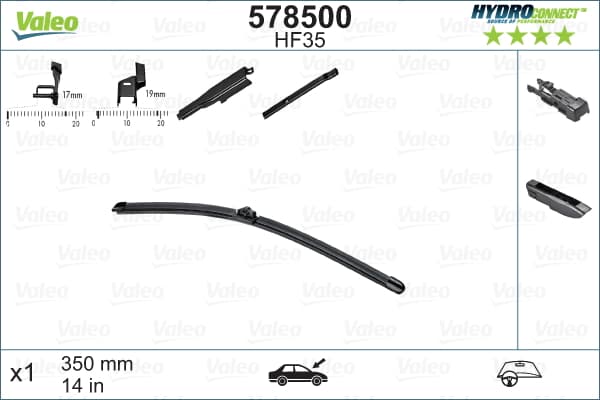 VALEO Balai d'essuie-glace 350 mm — 578500