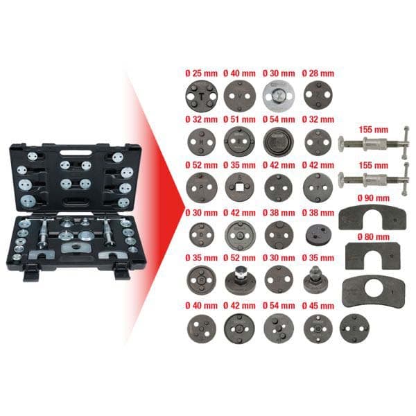 KS TOOLS Kit d'outils de rotation/de remise, piston d'étrier de frein 150.2030