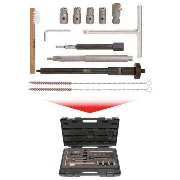 KS TOOLS Kit rectificateur et de nettoyage, buse d'injection CR 152.1170