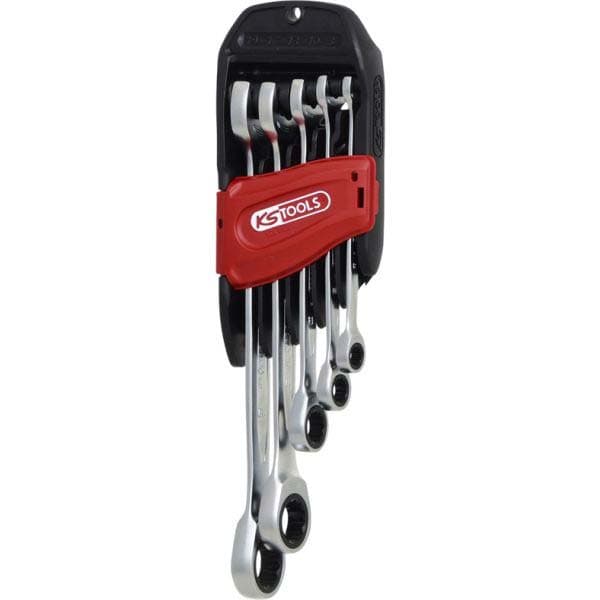 KS TOOLS Kit de clés à fourche et polygonale à cliquet 503.5205