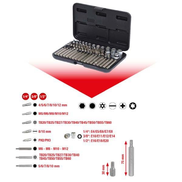 KS TOOLS Kit de clés à douille 911.4305