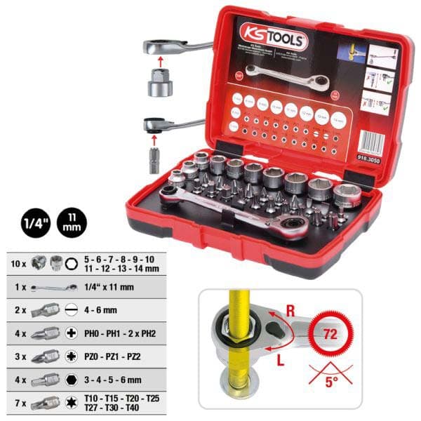 KS TOOLS Kit de clés à douille 918.3050