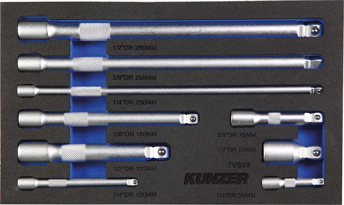 KUNZER Kit de rallonges, clé à douille 7VS09