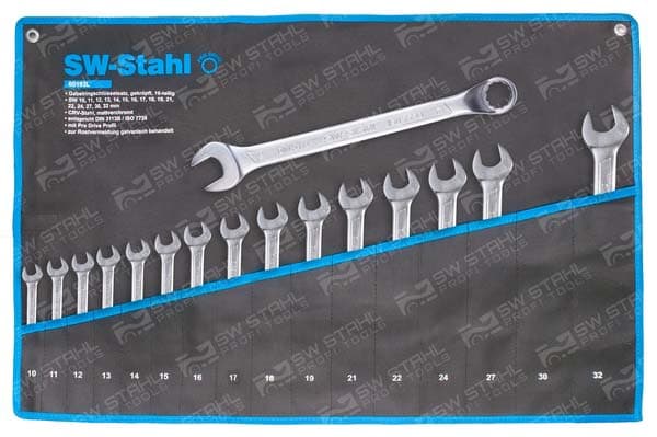 SW-Stahl Kit de clés polygonales et de clés à fourches 00193L