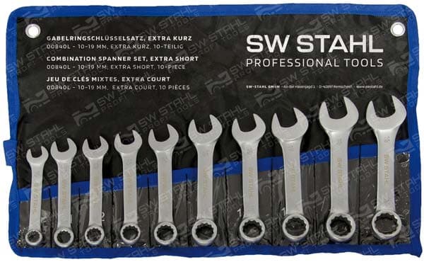SW-Stahl Kit de clés polygonales et de clés à fourches 00840L