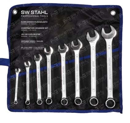 SW-Stahl Kit de clés polygonales et de clés à fourches 00908L