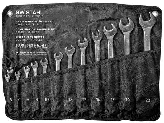 SW-Stahl Kit de clés polygonales et de clés à fourches 00912L