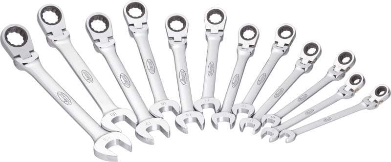 VIGOR Kit de clés à fourche et polygonale à cliquet V2818