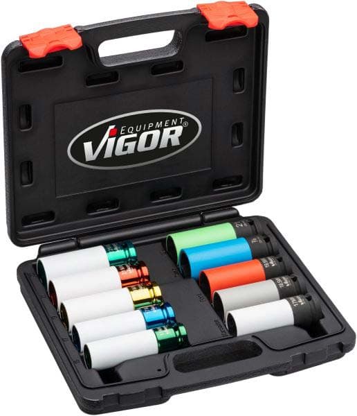 VIGOR Coffret de douilles à choc V631210