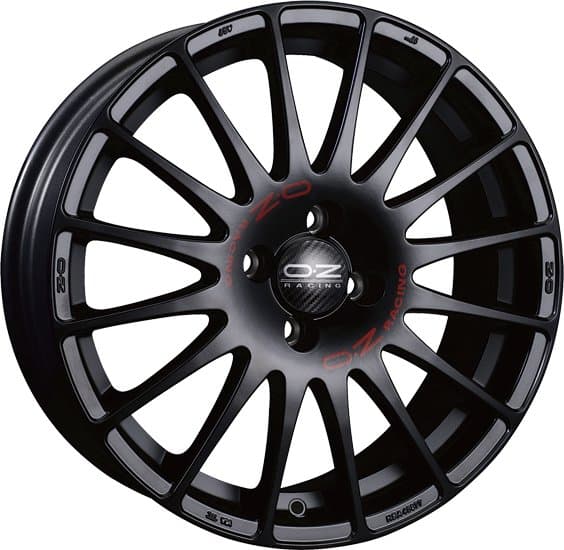 Jante OZ Superturismo GT Matt Black Red Lettering 8x18 5x100 ET48