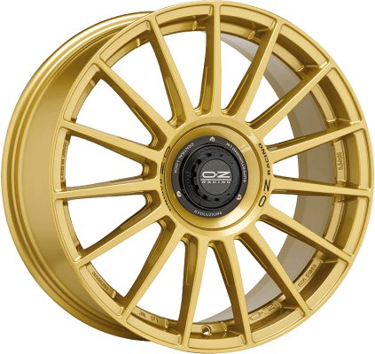Jante OZ SUPERTUR EVOLUZIONE RACE GOLD BLACK LETTERING 8.0x18 5x112 ET35