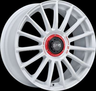 Jante OZ SUPERTURISMO EVOLUZIONE WRC RACE WHITE + RED LETTERING 8.5x20 5x112 ET30