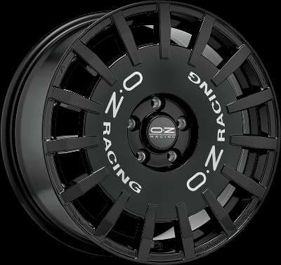 Jante OZ RALLY RACING GLOSS BLACK SILVER LETTERING 8.0x19 5x108 ET42