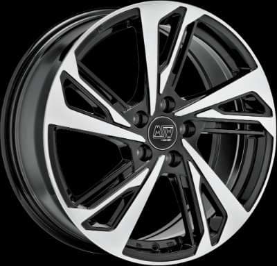 Jante MSW 60 GLOSS BLACK FULL POLISHED 7.5x17 5x112 ET46