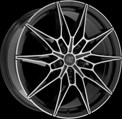 Jante MSW 75 GLOSS BLACK FULL POLISHED 8.0x19 5x112 ET30