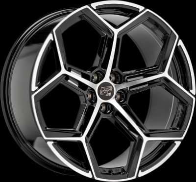 Jante MSW 53 GLOSS BLACK FULL POLISHED 9.0x19 5x112 ET33